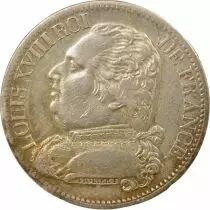 Louis XVIII - 5 Silver Francs, Dressed up Bust - 1814 QM Toulouse