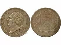 Louis XVIII - 5 Silver Francs, Dressed up Bust - 1818 B Rouen