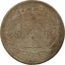 Louis XVIII - 5 Silver Francs, Dressed up Bust - 1818 B Rouen