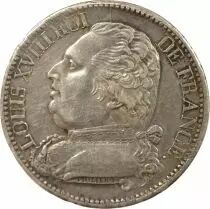 Louis XVIII - 5 Silver Francs, with Dressed up Bust - 1815 I Limoges