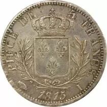 Louis XVIII - 5 Silver Francs, with Dressed up Bust - 1815 I Limoges