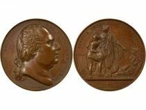 Louis XVIII - Copper Medal, Inauguration of the Canal St Martin - 1825