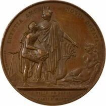 Louis XVIII - Copper Medal, Inauguration of the Canal St Martin - 1825