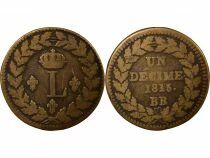 Louis XVIII - Decime, Siege of Strasbourg - 1815 BB with points