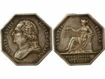 Louis XVIII - Silver Token, Paris Auctioneers - 19th Century