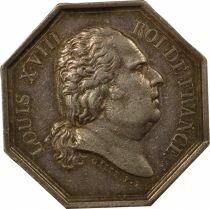Louis XVIII, Police Prefecture - Silver Token