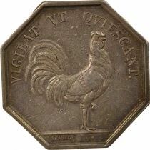 Louis XVIII, Police Prefecture - Silver Token