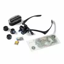 Loupe lunettes LED MONOKEL avec grossissement x 10 jusqu\'&agrave; x 25
