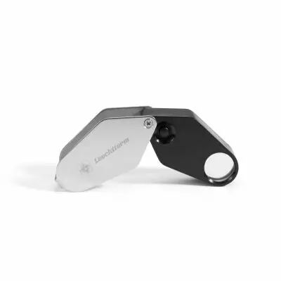 Loupe pliable avec LED, grossit 10x,  noir,  � 18 mm