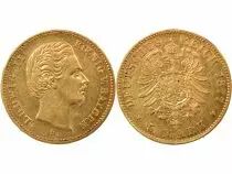 Ludwig II - 5 Gold Mark - 1877 D Munich