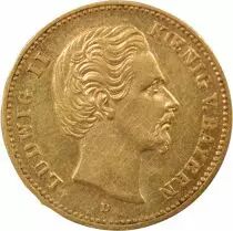 Ludwig II - 5 Gold Mark - 1877 D Munich