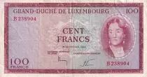 Lussemburgo 100 Francs - Grand duchess Charlotte - Barrage - 1963 - VF - P.52