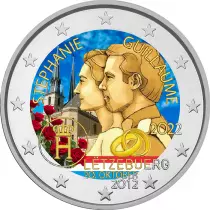 Lussemburgo 2 Euro Commemorative coin. UNC 2022 - 10 years of the marriage of the Grand Ducal heir couple