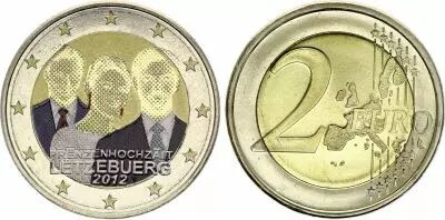 Lussemburgo 2 Euros - Princely wedding - Colorised - 2012