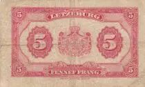 Lussemburgo 5 Francs - Grande Duchesse Charlotte - 1944 - Serial A