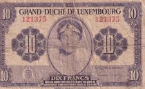 Luxembourg 10 Francs - Grand Duchess Charlotte - ND (1944) - P.44