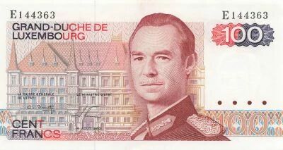 Luxembourg 100 Francs - Grand-Duc Jean - ND (1980) - P.57