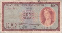 Luxembourg 100 Francs - Grand Duchess Charlotte - 1956 - Letter C