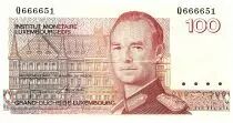 Luxembourg 100 Francs Grand Duke Jean - Luxemburg - 1986 - Serial Q666651 - P.58.a