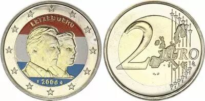 Luxembourg 2 Euros - Grand-Duc Guillaume - Coloris�e - 2006
