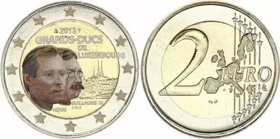 Luxembourg 2 Euros - Grand-Duc Guillaume IV - Coloris�e - 2012