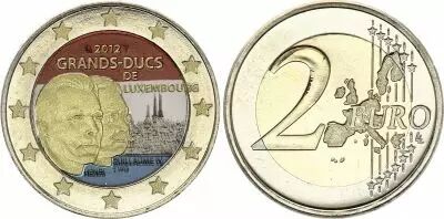 Luxembourg 2 Euros - Grand-Duc Guillaume IV - Coloris�e - 2012