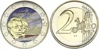 Luxembourg 2 Euros - Grand-Duc Guillaume IV - Coloris�e - 2012