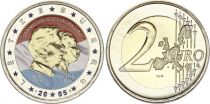 Luxembourg 2 Euros - Grand-Ducs Henri et Adolphe - Colorisée - 2005