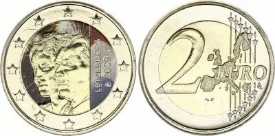 Luxembourg 2 Euros - Grande-Duchesse Charlotte - Coloris�e - 2009