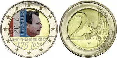 Luxembourg 2 Euros - Trait� de Londres - Coloris�e - 2014