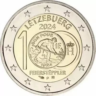 Luxembourg 2 Euros Comm�mo 2024 - 100 ans de l\'introduction du Franc Feierst�ppler