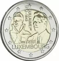 Luxembourg 2 EUROS COMM&Eacute;MO. BU COINCARD LUXEMBOURG 2018 - 175 ANS Mort Guillaume Ie