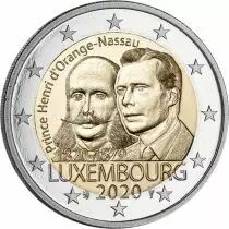 Luxembourg 2 EUROS COMM&Eacute;MO LUXEMBOURG 2020 - 200 ans du Prince Henri d\'Orange-Nassau