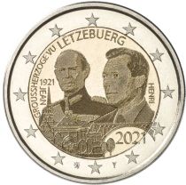 Luxembourg 2 EUROS COMMÉMO LUXEMBOURG 2021 - 100 ans du Prince Jean Version hologramme