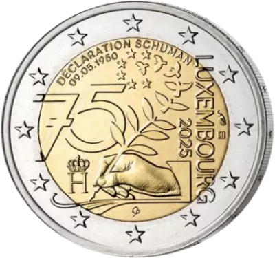 Luxembourg 2 Euros comm�mo UNC 2025 - 75 ans de la D�claration Schuman