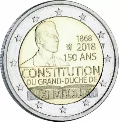 Luxembourg 2 EUROS COMM�MO. UNC LUXEMBOURG 2018 - 150 ANS CONSTITUTION