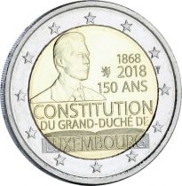 Luxembourg 2 EUROS COMMÉMO. UNC LUXEMBOURG 2018 - 150 ANS CONSTITUTION