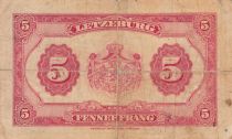 Luxembourg 5 Francs Grand Duchess Charlotte - 1944 - F
