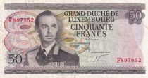 Luxembourg 50 Francs Grand Duc Jean - Usine - 25-08-1972 - Série F