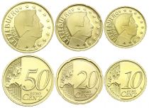 Luxembourg Lot 10 - 20 and 50 Cents - 2018 - Proof