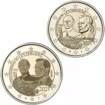 Luxembourg LOT 2 X 2 EUROS COMMÉMO LUXEMBOURG 2021 - 100 ans du Prince Jean Version classique et hologramme\ \ 