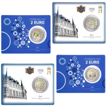 Luxembourg LOT 4 X 2 Euros commémo BU 2025 (normal et couleur)
