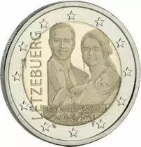 Luxembourg LOT S&eacute;rie Euros Luxembourg 2020 + 2 X 2 EUROS COMM&Eacute;MO LUXEMBOURG 2020 - Naissance du Prince Charles (Version classiqu
