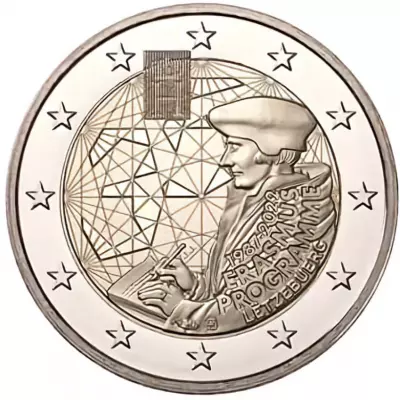 Luxembourg Pi�ce 2 Euros Comm�mo. UNC LUXEMBOURG 2022 - 35 ans du Programme ERASMUS