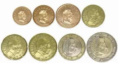 Luxembourg S�rie 8 monnaies - 1 c � 2 Euros - 2022 - la 1 et 2 euros sont frapp�es par la monnaie de paris