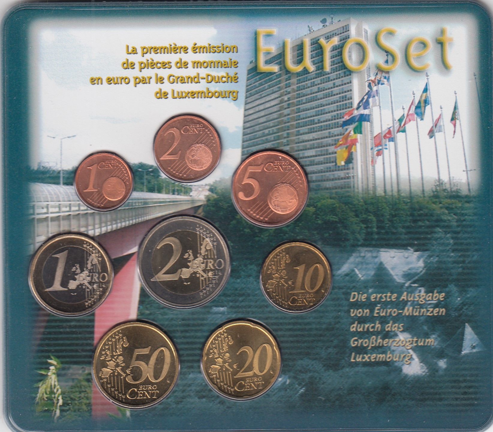 SUMEX Range-Monnaie 8 Compartiments de 2 Euros à 1 Centime
