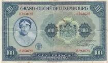 Luxembourgo 100 Francs Grand Duchess Charlotte - 1944 - Serial B