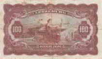 Luxembourgo 100 Francs Grand Duchess Charlotte - 1944 - Serial B