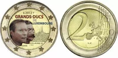 Luxembourgo 2 Euros - Grand-Duc Guillaume IV - Colorised - 2012
