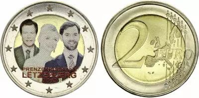 Luxembourgo 2 Euros - Princely wedding - Colorised - 2012